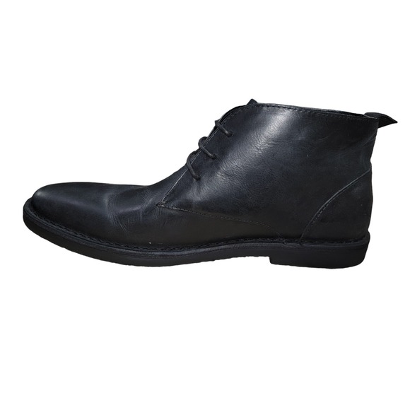 Aiden & Mason Men\'s Vivialdi Black Leather‎ Chukka Dress Boots Size 10.5